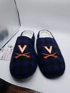 FOCO NCAA Men's Virginia Cavaliers Plaid Slippers Sz Large (11-12) New With Tags - Picture 1 of 5