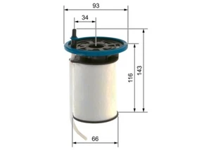 FILTRO CARBURANTE GASOLIO GIULIETTA FIAT 500 L X TIPO 1.6 2.0 MJT - Imagen 1 de 4