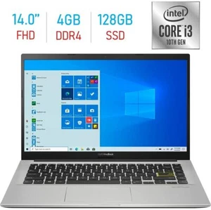 New ASUS Vivobook 14" FHD Laptop Intel i3-1005G 1.2GHz 4GB Ram 128GB SSD Win10 S - Picture 1 of 3