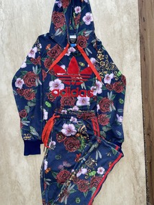womens adidas flower tracksuit