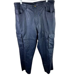 Pantalones de motociclista de cuero Vilanto para mujer 36 x 27 cargo negros  - Imagen 1 de 3
