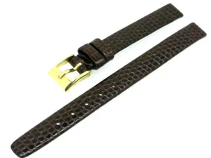 8mm Damen Uhrenarmband kurz XS echt Eidechse von Bucherer braun / 76 - Picture 1 of 3
