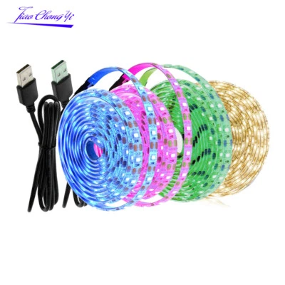 DC5V USB 2835 LED Strip Light 1M 2M  3M Red blue  Warm White  RGB 2835 TV light - Image 1 of 4
