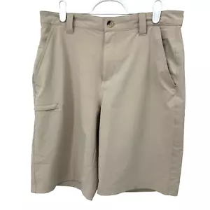 Columbia PFG Mens Performance Fishing Khaki Shorts Size 30W 10L Stretch Tan - Picture 1 of 16