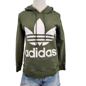 Adidas Hoodie Women's Extra Small Long Sleeve Pocket Classic Logo Sweatshirt - Picture 1 of 11