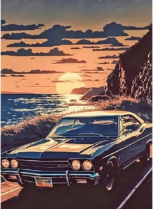 Beach Diamond Painting Kits for Adults Beginners Car Plant Diamond Art Kits for - Picture 1 of 9