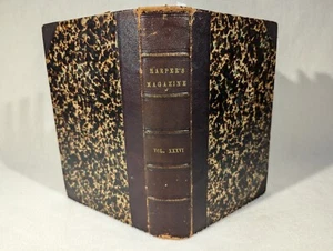 Antique Bound Harper's New Monthly Magazine Vol XXXVI December 1867 to May 1868 - Picture 1 of 11