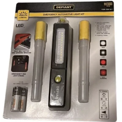 Defiant Emergency Automotive Light Kit LED Battery Operated 350 Lumens NEW - Image 1 of 4