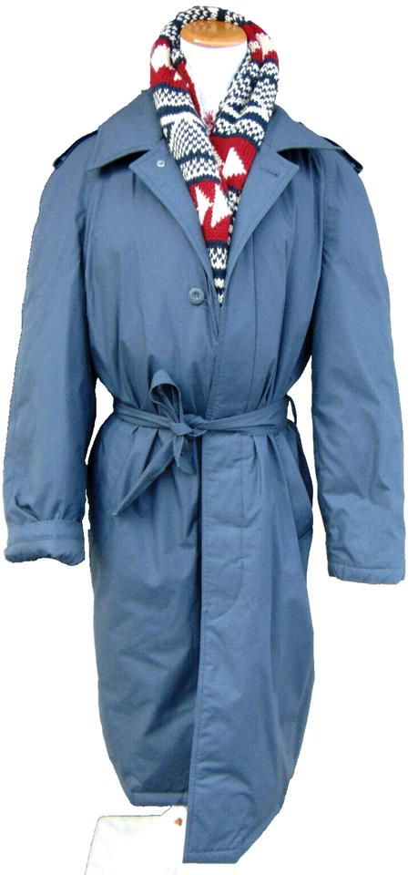 Parka larga de plumón vintage The Company Store algodón poliéster gabardina ~ M/L Foto 1 de 4