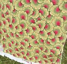 Cyrus Clark Janeen Teflon  Cotton Fabric 14 Yrds Fucshia, Green, Scallop Leaves