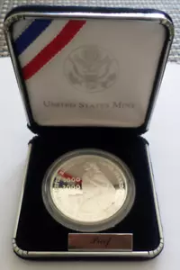 2000-P Leif Ericson Icelandic 1K Kronur Proof Silver Commemorative Coin & Case - Picture 1 of 3