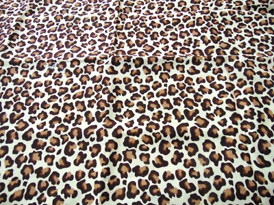 HS KALAHARI Heavy 100 % Cotton Home Seasons Leopard Print Fabric 45 x 36 Upholst - Image 1 of 4