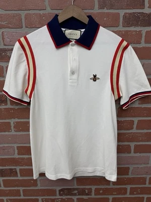 Camiseta Polo Gucci Blanca/Roja/Azul Talla XL $850 Minorista 100% Auténtica Foto 1 de 4