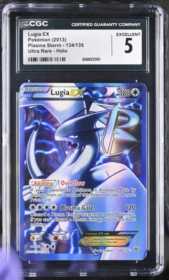 CGC 5 Lugia EX 2013 Plasma Storm 134/135 Ultra Rare Holo Pokemon Card - Image 1 of 2