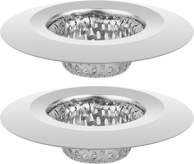 Chefbee Bathroom Sink Drain Strainer - 2PCS 1.22” Stainless Steel Bathtub Shower - Image 1 of 4