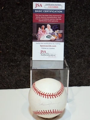 ROBIN ROBERTS HOF AUTOGRAPH OFFICIAL MAJOR LEAGUE BALL JSA COA CE34866 - Image 1 of 4