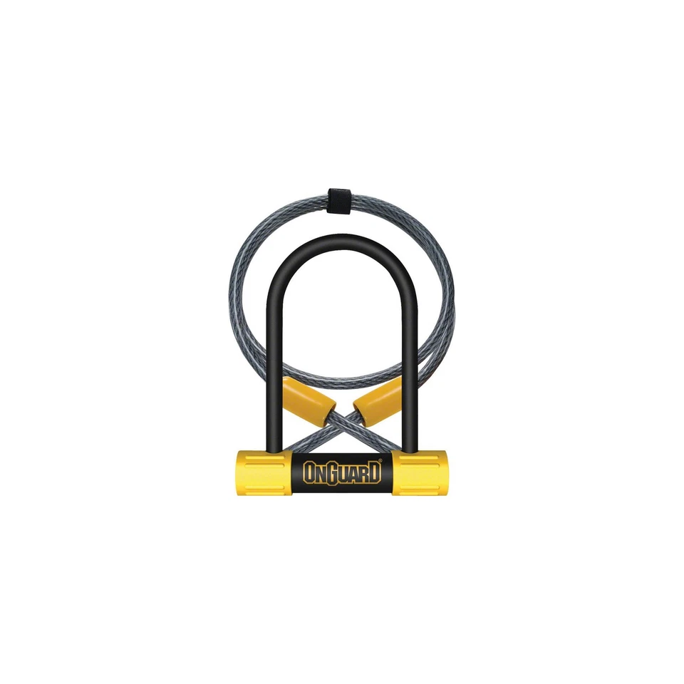 PAIR OnGuard Bulldog Mini DT 8015 Bike U-lock & 4' Cable 3.5x5.5" Hardened