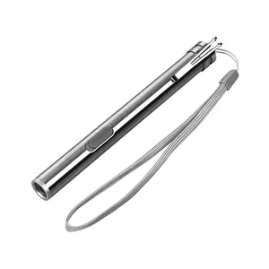 5" Small LED USB Rechargeable Mini Flashlight Stainless Steel Torch Pen Light - Picture 1 of 9