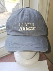 Vintage 2000 US Open Tennis Hat Adjustable Light Blue Strapback Cap Htf Twin - Picture 1 of 7