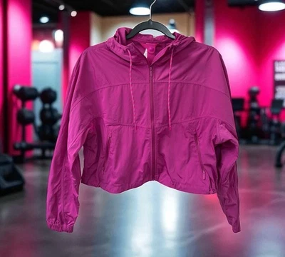 Lululemon 女式雨衣连帽全拉链短 4 码风衣 — 第 1/4 张图片
