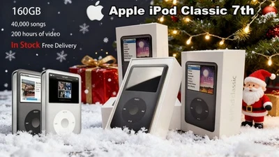 New Apple iPod Classic 7th Gen 160GB/256GB/1TB -Portable MP3 Player Perfect Gift - Image 1 of 4