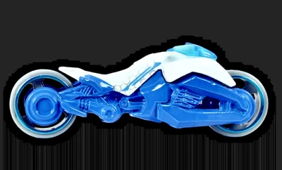 2013 Hot Wheels MAX STEEL MOTORCYCLE ~  Blue / White ~ HW Imagination # 59/250 - Image 1 of 4