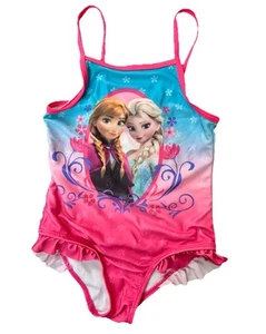 Disney Frozen Anna & Elsa Toddler Girl Bathing Suit Size 4T One-Piece - Picture 1 of 11