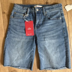 Lucky Brand Blue Classic Bermuda Jean Cotton Blend Women's Shorts Size 4 - Picture 1 of 2