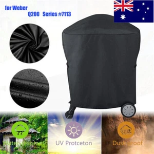 BBQ Rolling Cart Full Length Grill Cover For Weber Q 2000 1000 Series #7113 - Picture 1 of 7
