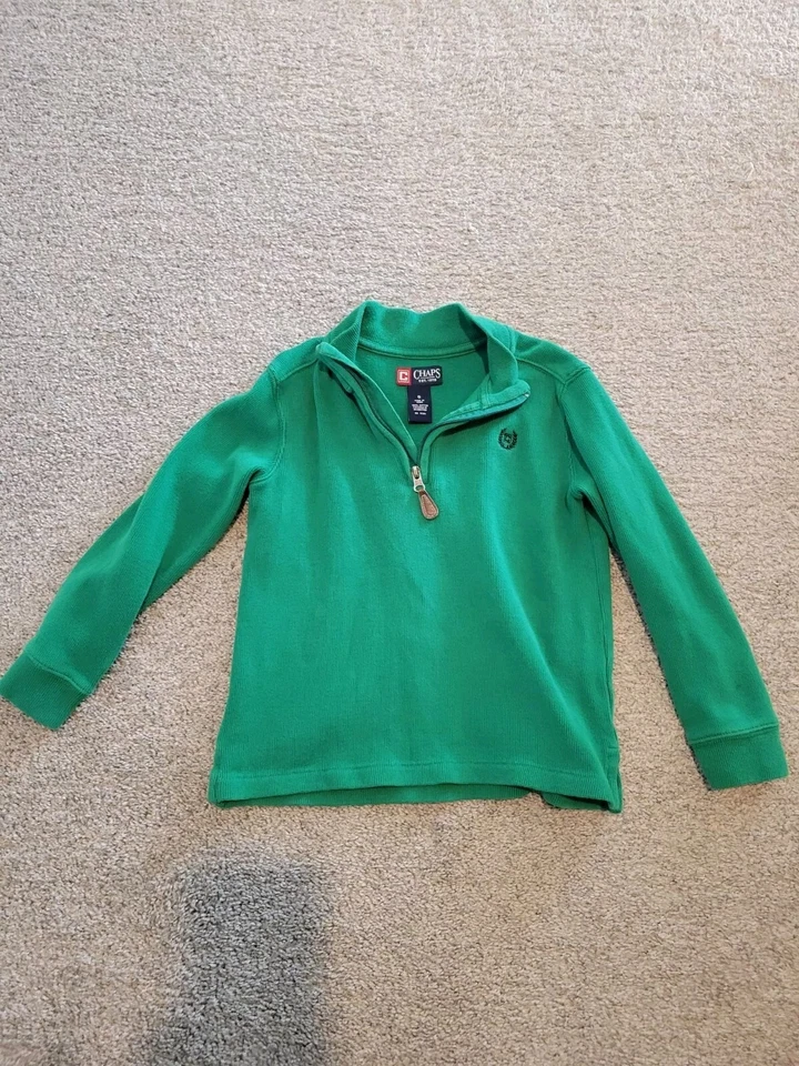 Chaps Ralph Lauren 1/4 Zip Sweater Long Sleeve Youth Size 6 - Image 1 of 4