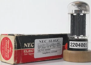 6L6GC NEC Black Base Black Plate Made in Japan Amplitrex AT1000 tested Qty 1 Pc - Picture 1 of 8