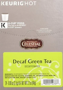 Té verde descafeinado condimentos celestiales 24 a 144 tazas Keurig K elige tu propia talla - Imagen 1 de 4