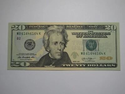 $20 2013 Repeater Serial Number Federal Reserve Currency Bank Note Bill 61646164 - Image 1 of 2