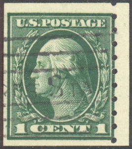 Scott 412 The 1912 1¢ Washington Coil from the Washington-Franklin Series, Used - Picture 1 of 1