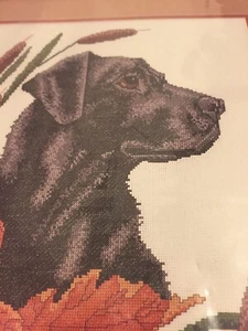 Black Lab And Cattails Counted Cross Stitch Kit 50457 CandaMar Designs 11x14 - Picture 1 of 6