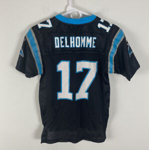 Youth Reebok NFL Equipment Carolina Panthers Jake Delhomme #17 football jersey M