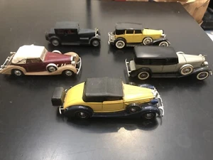 (5) Solido Classic Diecast Model Cars Lot - Packard, Cord, Delage  - Scale 1:43 - Picture 1 of 16