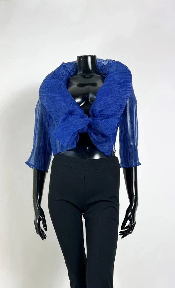 SAMUEL DONG ARRUGA CORBATA DELANTERA BOLERO COBALTO - TALLA - S/M - NUEVO CON ETIQUETAS Foto 1 de 1