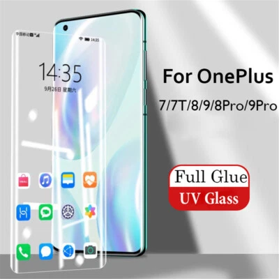 High Transparency UV Glass Shield For OnePlus 11 8 7 Pro 11R 13 10 Pro Ace 3 12R - Image 1 of 4