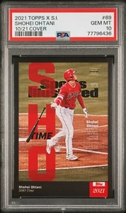 2021 Topps X Sports Illustrated SHOHEI OHTANI 69 10/2021 Cover PSA 10 GEM MINT - Picture 1 of 2