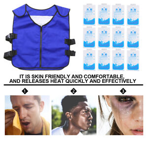 Summer Cooling Vest with 20 PCS Ice packs for Men Women Fishing Cycling Running 