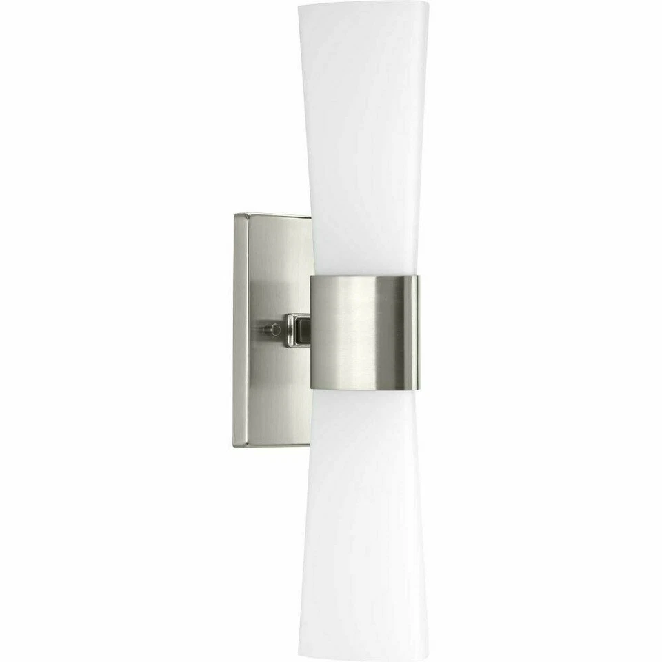 Progress P300062-009 Lighting Zura Brushed Nickel 2-Light Bath & Vanity Light