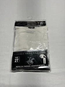 Beverly Hills Polo Club Boys 2 pc Thermal Underwear Set Size 2T - Ecru - NWT - Picture 1 of 17