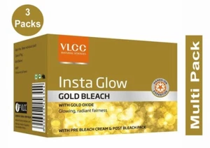 3x VLCC Insta Glow Gold Bleach - 30 gm Free Shipping - Picture 1 of 4