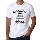 Ultrabasic Homme Tee-Shirt Une Légende Est Née Établie Depuis 1966 A Legend Was