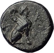 KAUNOS in CARIA 350BC RARE Authentic Ancient Greek Coin BULL & SPHIX i65058
