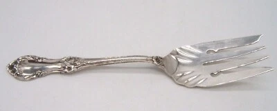 Tenedor internacional de plata esterlina para servir carne patrón rosa salvaje  Foto 1 de 4