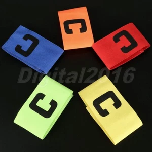 2pcs Flexible Adjustable Captain Armbands Sports Games Player Arm Sticker Strap - Picture 1 of 11