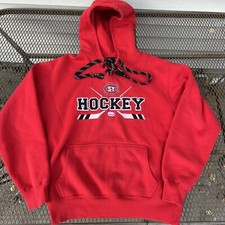 St Cloud State Huskies Hockey Hoodie College Red Sweatshirt Size M