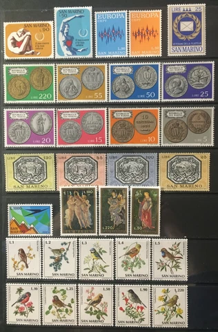 San Marino 1972 - Complete Year, 31 stamps MNH Cover